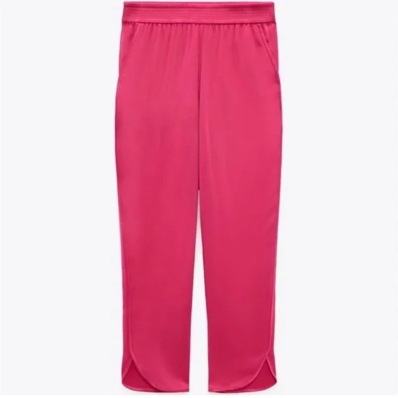 Zara satin effect 2-piece pant set S New - Picture 5 of 15